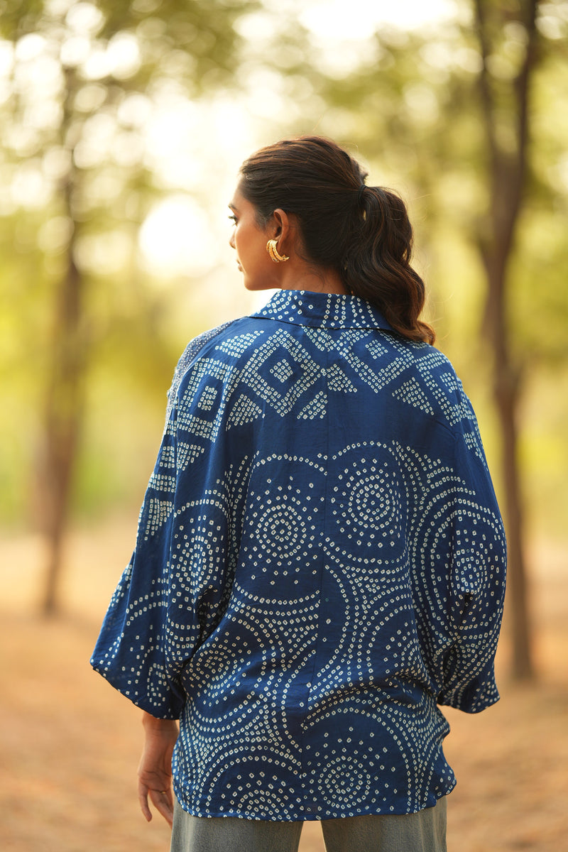 Indigo Bandhani Shirt