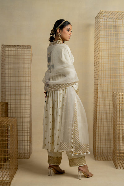 Khas Bagh Abil Side Cut Anarkali With Palazzo