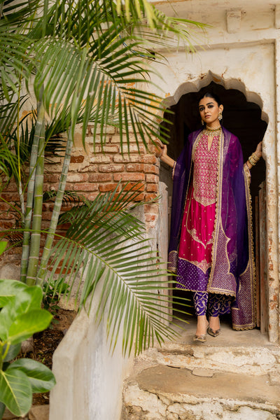 PURPLE-PINK GUL DUPATTA