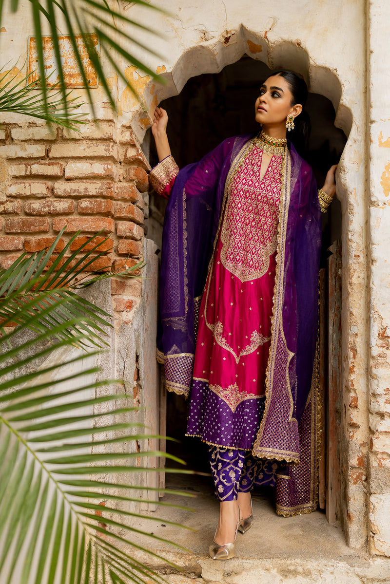 PURPLE-PINK GUL DUPATTA