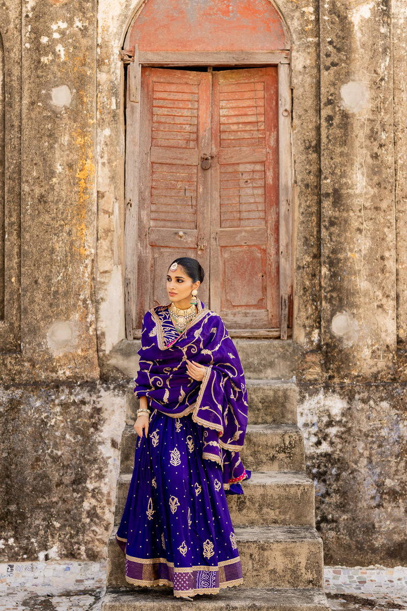 "NIMISHA" PURPLE LEHENGA SET