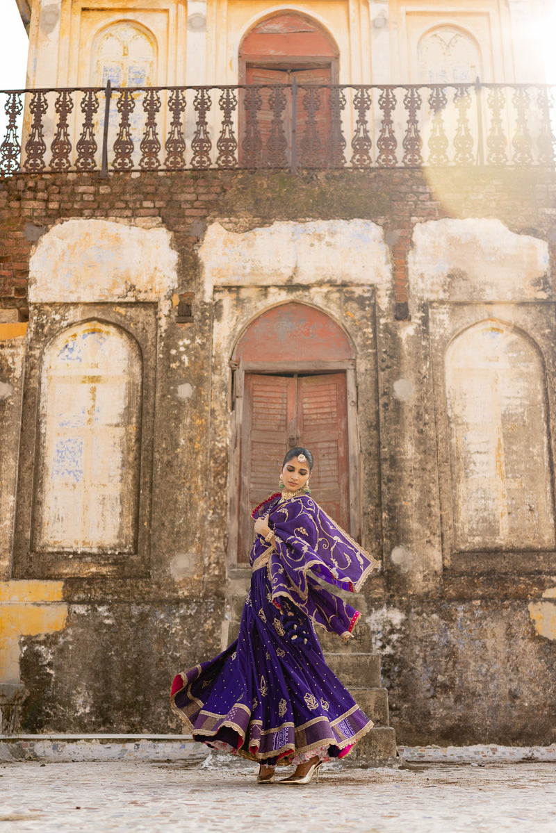 "NIMISHA" PURPLE LEHENGA SET