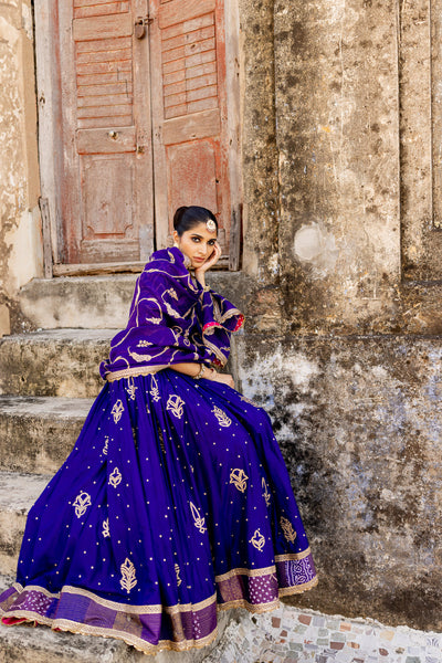 "NIMISHA" PURPLE LEHENGA SET