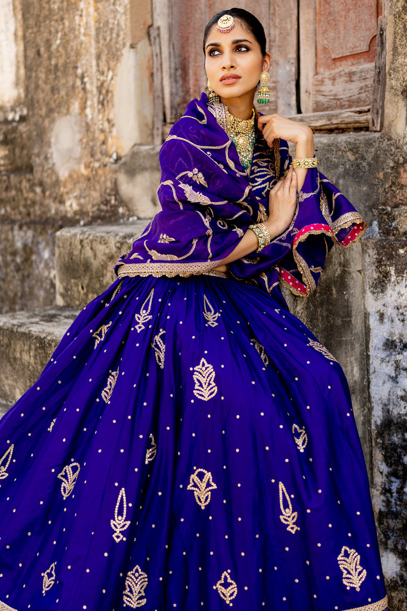 "NIMISHA" PURPLE LEHENGA SET