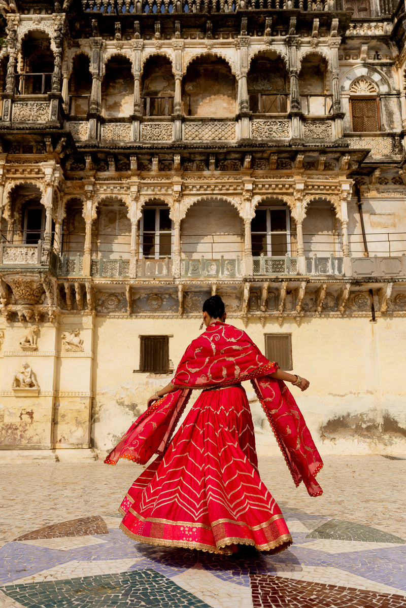 "BHAKTI" PINK LEHENGA SET