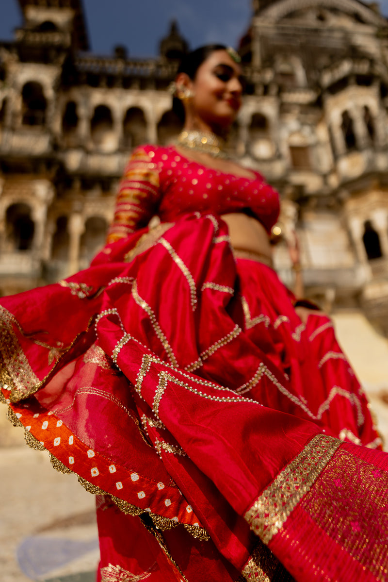 "BHAKTI" PINK LEHENGA SET