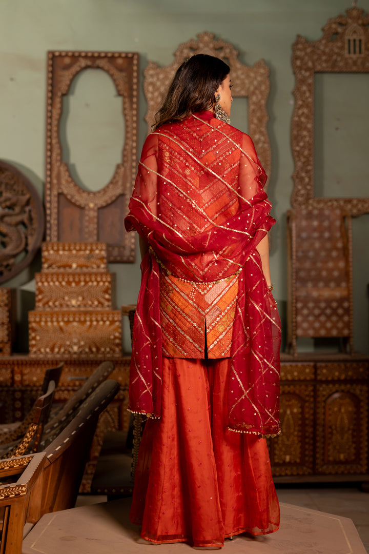 "LEHRA" Kurta With Sharara Set