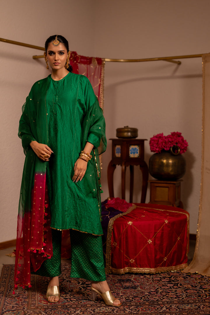 Green Kurta Set