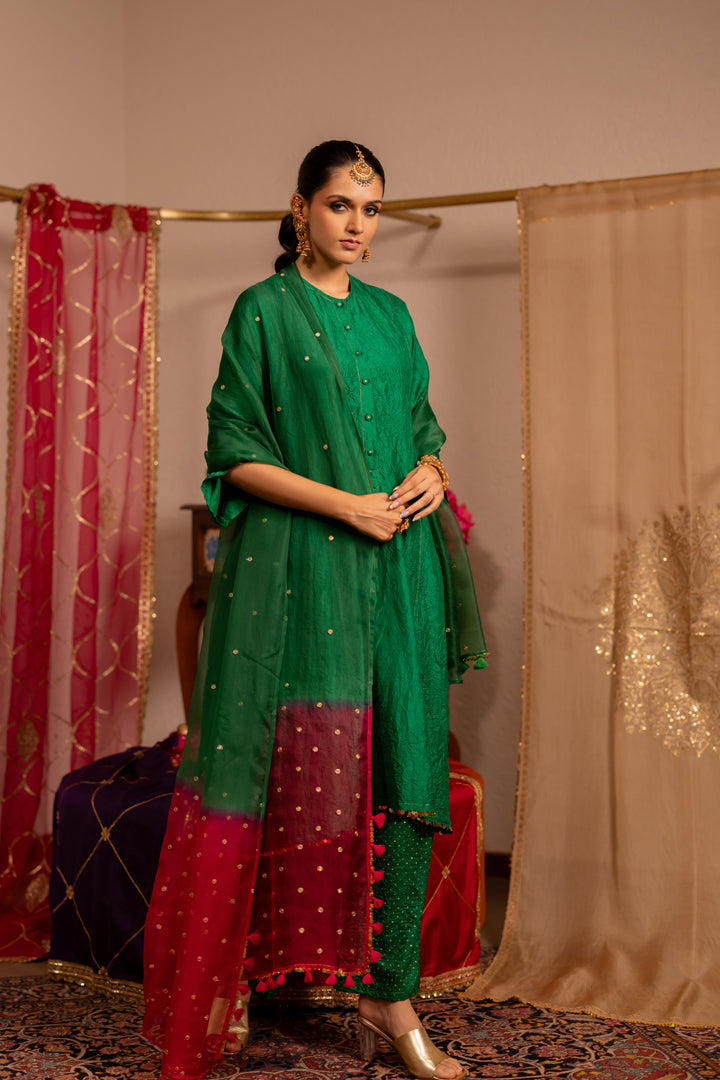 Green Kurta Set