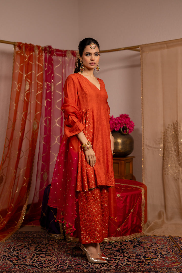 Organza Side Colour  Dupatta