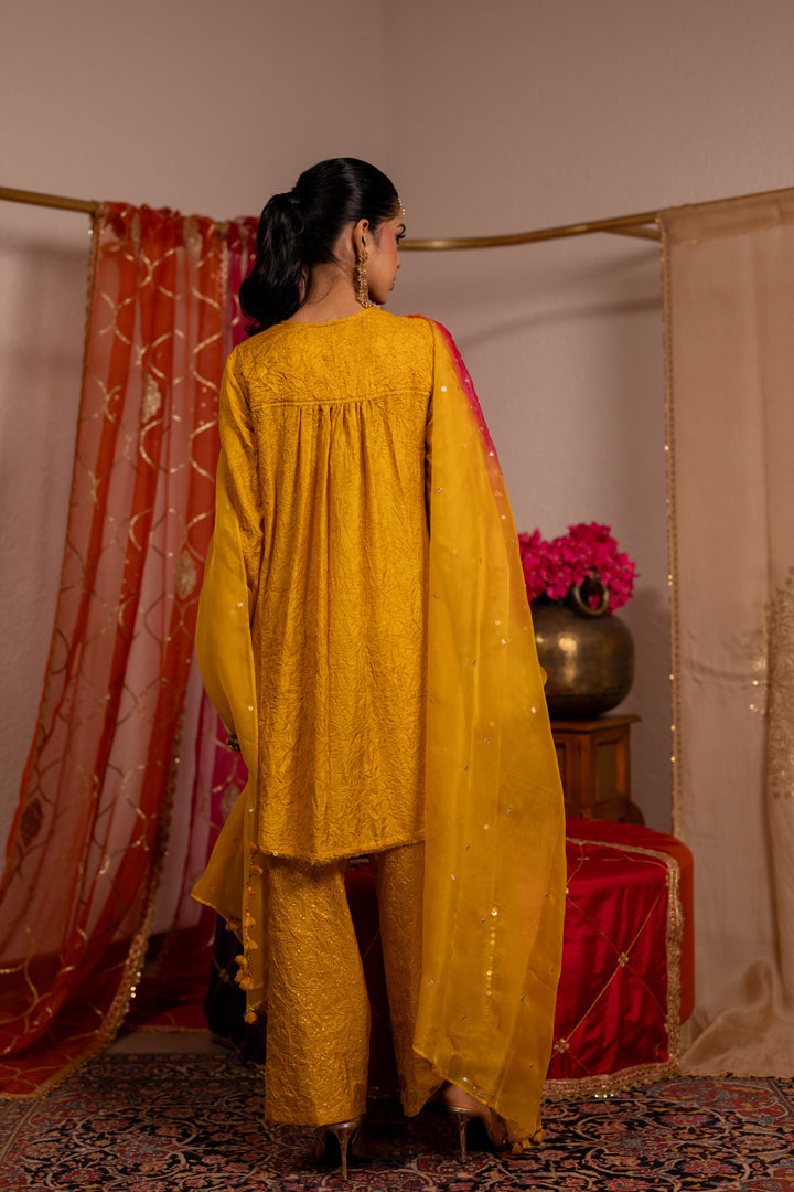Mustard Kurta Set