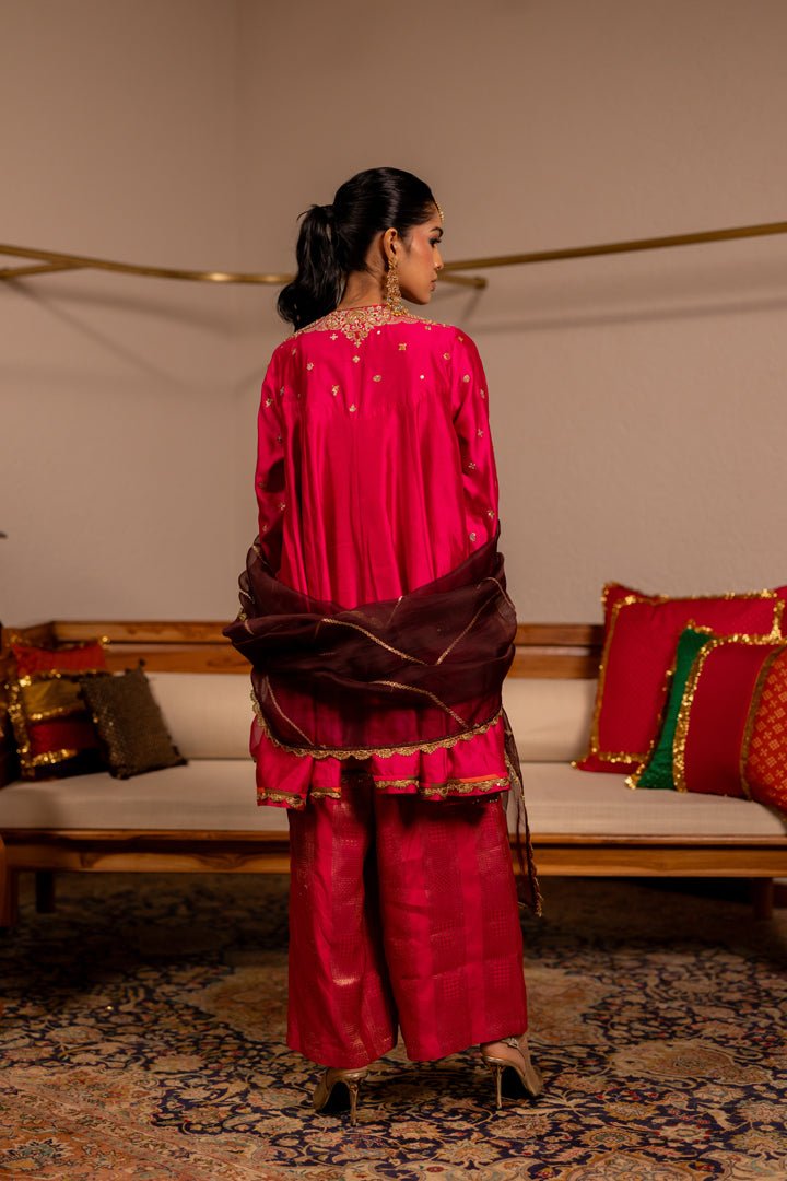 "RAJASI" -  Pink Kurta Set With Dupatta