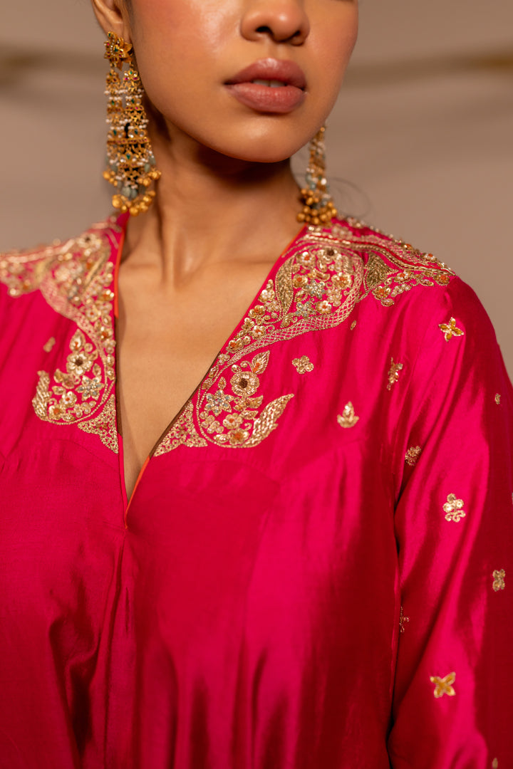 "RAJASI" -  Pink Kurta Set With Dupatta