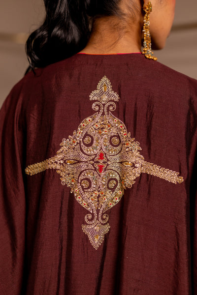 "LEELA" -  Brown Kaftan Set