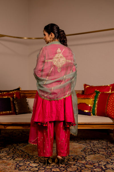 "MRIGYA" -  Pink Kurta Set With Dupatta