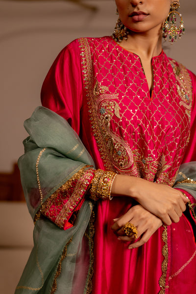 "MRIGYA" -  Pink Kurta Set With Dupatta