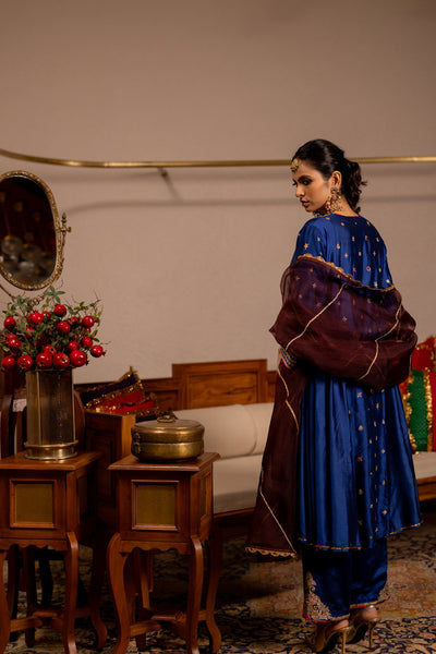 "KANYA" -  Blue Kurta Set With Dupatta