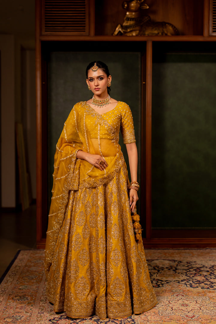 MUSTARD LEHENGA SET
