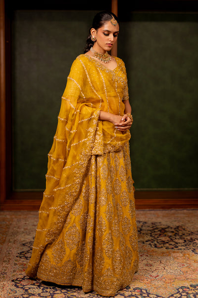 MUSTARD LEHENGA SET