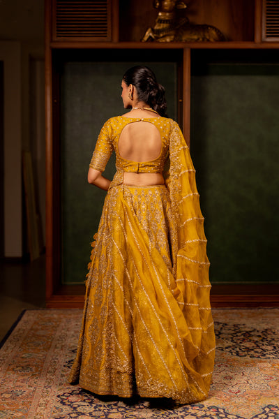 MUSTARD LEHENGA SET