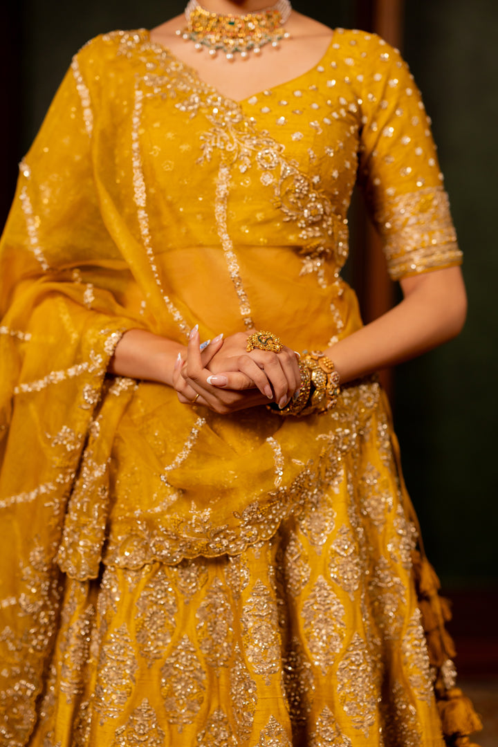 MUSTARD LEHENGA SET