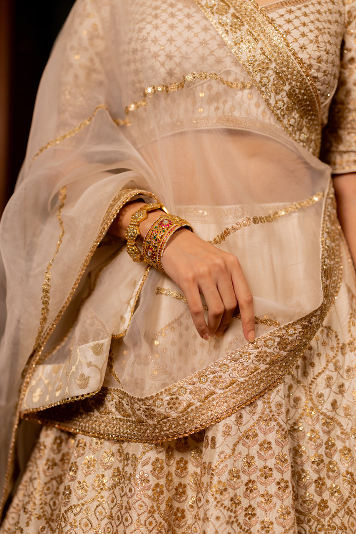 OFFWHITE LEHENGA SET