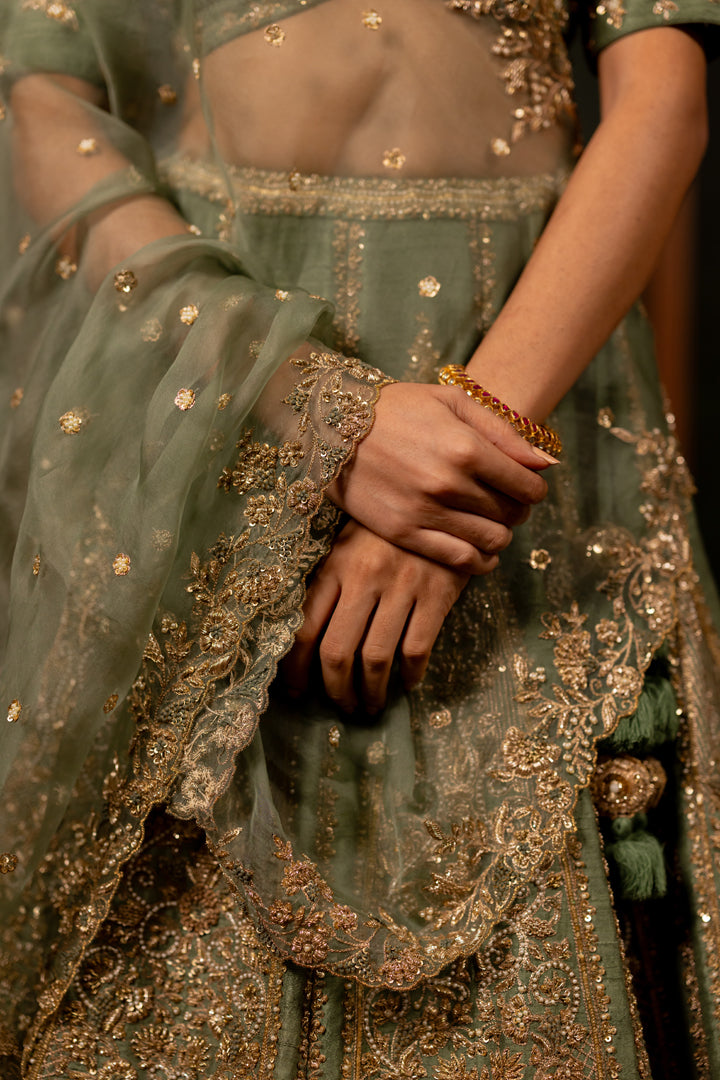 SAGE GREEN LEHENGA SET
