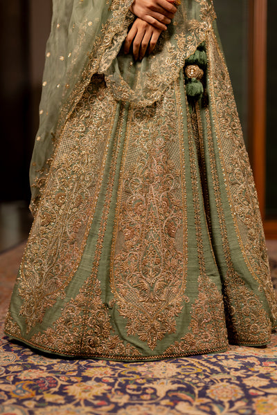 SAGE GREEN LEHENGA SET