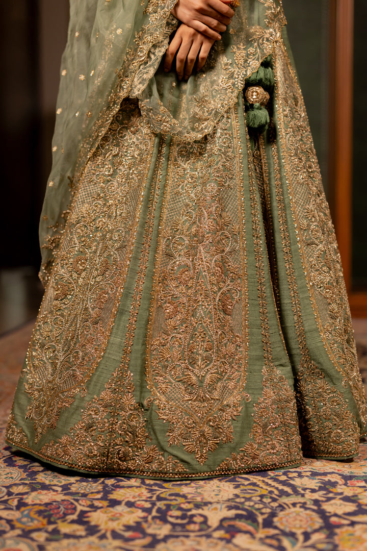 SAGE GREEN LEHENGA SET