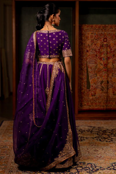 "REVA" - PURPLE LEHENGA SET