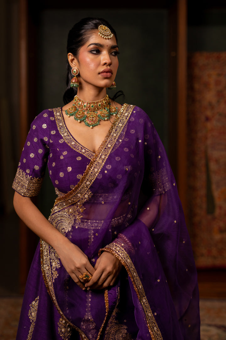 "REVA" - PURPLE LEHENGA SET