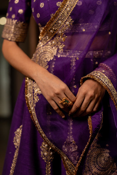 "REVA" - PURPLE LEHENGA SET