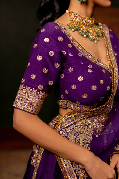 "REVA" - PURPLE LEHENGA SET