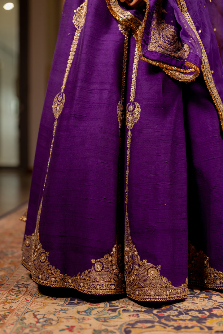"REVA" - PURPLE LEHENGA SET