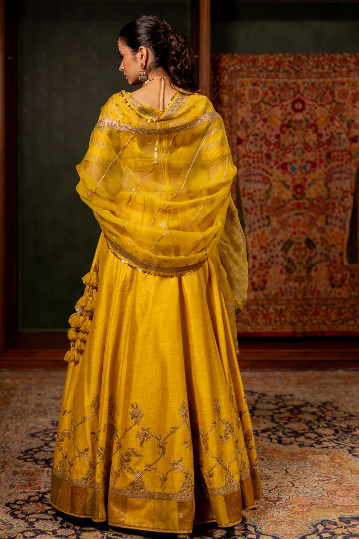 "MIRA" - MUSTARD LEHENGA SET