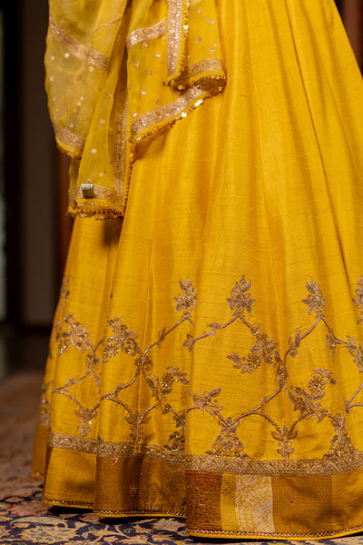 "MIRA" - MUSTARD LEHENGA SET