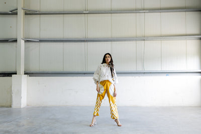 GAIA Orion White Top With Juno Mustard Pants