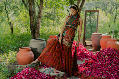 Meraki Patchwork Kurta With Sharara